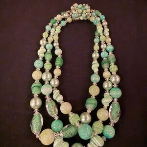Vintage multi-strand necklace, likely from the 1960’s.  Japan